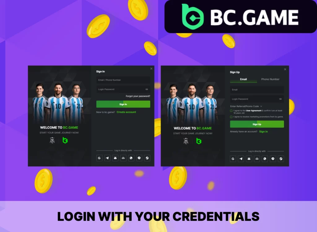 BCGame registration